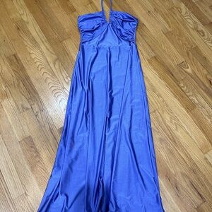 Elegant purple Halter Dress